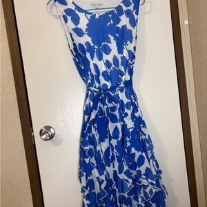 Robbie Bee Blue Floral Midi Dress